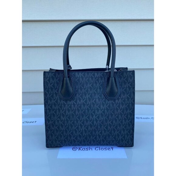 Michael Kors bag & wallet bundle mercer messanger medium & key chain card Black - Picture 5 of 12